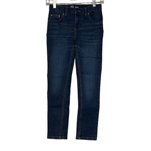 Girls Jeans Size 10 Regular Blue Denim Skinny Stretch Dark Wash Wonder Nation